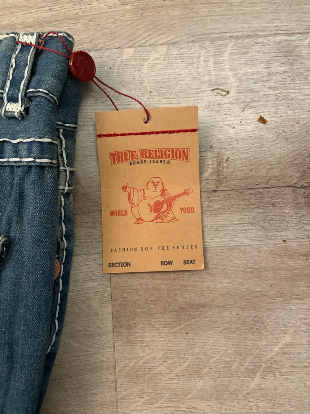 True Religion Men's Distressed Blue Relaxed Jeans